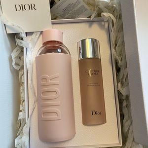 Dior glass water bottle